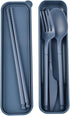 Camping Utensil Set, Reusable Utensils Set with Case, Plastic Cutlery Set Forks Spoon Tableware Chopsticks, Portable Cutlery Set for Travel Picnic...