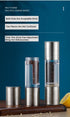 Salt and Pepper mills Grinder 2 in 1 Manual Stainless Steel Salt pulverizer kibbler Mill Herb Spice Grinder Shakers Refillable clean Adjustable Co...