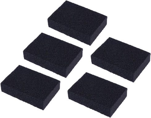 Sponge 5Pcs Carborundum Sponge, Non- Scratch Emery Brush Kitchen Scrubber Pot Cleaner for Home Restaurant Hotel (Black) Bowl Dish Washing Cleaning...