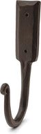 Kings County Tools Hand-Forged Iron Wall Hook | Large Size Measuring 6-1/2” | Rustic Look | Elegant Tapered Curl | Single Hook...