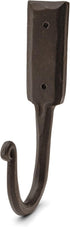 Kings County Tools Hand-Forged Iron Wall Hook | Large Size Measuring 6-1/2” | Rustic Look | Elegant Tapered Curl | Single Hook...