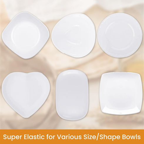 100 Pcs Bowl Covers For Bread Proofing, Plastic Covers For Bowls, Reusable Elastic Bowl Covers For Food Preservation Outdoor Food Covers To Keep B...