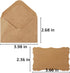 100 Pack Mini Envelopes with Colorful Blank Note Cards Small Self-Adhesive Envelopes Small Business Card Envelopes(4 x 2.7 Inches, Brown)...