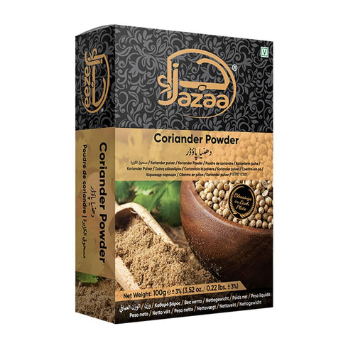 Jazaa Coriander Powder 100g (3.52oz) | Pack of 1 | Made from Fresh Coriander Dried Seeds | Halal & Non-GMO | For Cooking & Seasoning | Suitable fo...