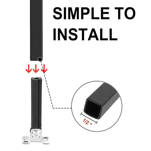 Adjustable Angle Connectors,Baluster Swivel Connectors with Screw for Installation of 1/2" Square Balusters balusters for staircase interior 10 Pa...