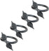 Hand Forged Metal Leaf Napkin Ring Set of 4 Pcs Wrought Iron Handmade Napkin Ring for Wedding Dinner Parties, Dining Room, Family Gathering and Sp...