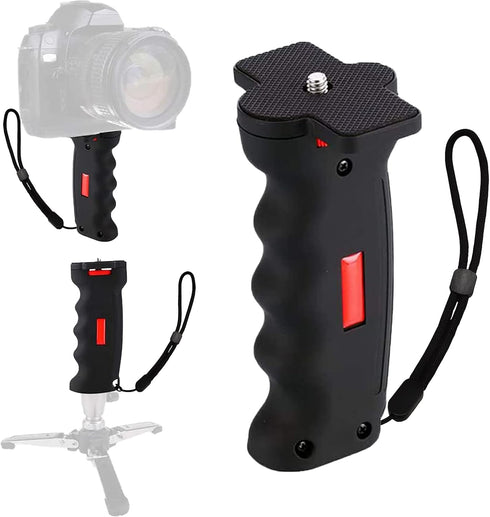 Poyinco Wide Platform Pistol Grip Camera Handle Camera Stabilizers with 1/4" Screw for SLR DSLR DC Canon Nikon Sony iPhone Xiaomi Smartphone...