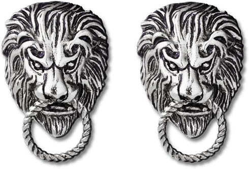 Punk Lion Head Collar Brooch. Vintage Wolf Head Brooch Pins,Cool Animal Head Collar Pin for Men's Suit Pin Coat Lapel Pin...