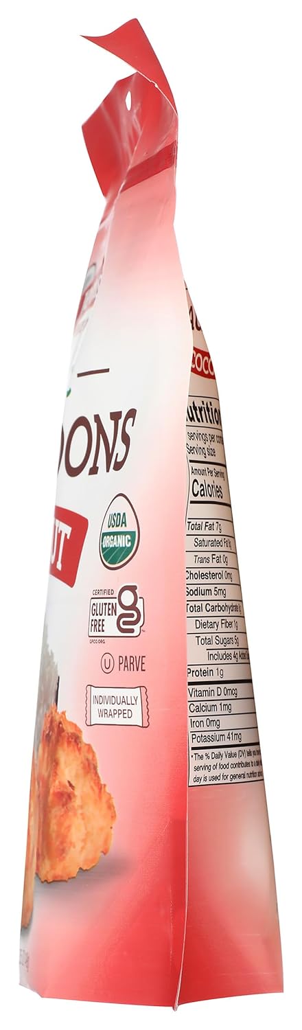 Jennies Organic Coconut Macaroons, 5.25oz | Dairy Free | Peanut Free | Gluten Free | Individually Wrapped...