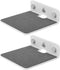 TXEsign 2-Pack 4.25" Acrylic Small Floating Shelves - Speaker Mount, Webcam, Cell Phones, Display Shelf (White, Small)...