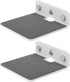 TXEsign 2-Pack 4.25" Acrylic Small Floating Shelves - Speaker Mount, Webcam, Cell Phones, Display Shelf (White, Small)...