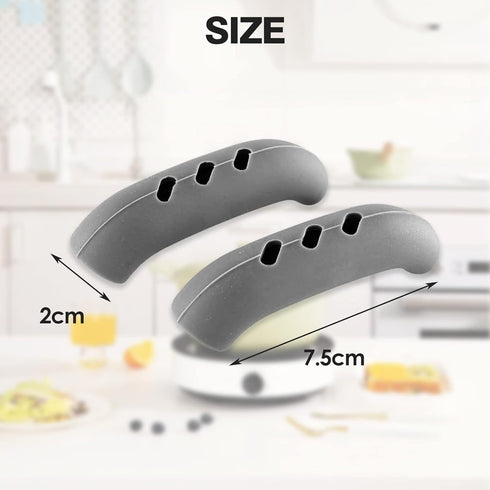 6 Pack Heat Resistant Silicone Pot Handle Covers - Universal Fit for Pots, Pans, and Skillets - Non-Slip Grip, Protects Hands from Hot Handles...