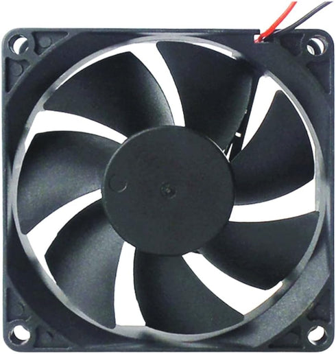 XLV0024 Set of 2 80x80x20mm case Fan High Air Flow Fluid Dynamic Cooling Computer Case Fan with Cooling Fan 8020L24 (Black)...