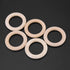 50pcs Wood Rings Circle Unfinished Wooden Round Rings Wood Craft Pendant Connectors for Jewelry Making...