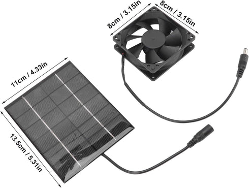 Solar Panel Fan Kit, Mini Solar Powered Exhaust Fan, Heat Dissipation Tool for Greenhouse, Chicken Coops, Sheds, and Windows...