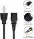 3 prong Power Cord Replacement for KRK Rokit 5 6 8 RP6G3-NA RP5G2 RP6G2 RPG2 RP8G2 VXT8 VXT6 VXT4 Studio Monitor Subwoofer Power Cord 8ft IEC C13 ...