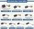 40pcs 10 Sizes Electric Motor Carbon Brushes for Replacement Repair Power Tools and Motors Part Such as Electric Hammer Drills, Circular Saws, Ang...