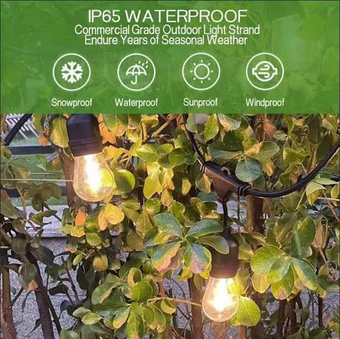 25 Pack LED 1W S14 Replacement String Light Bulbs,Plastic Shatterproof & Waterproof Edison Vintage Style Outdoor Light Bulbs,Warm White 2200K, E26...