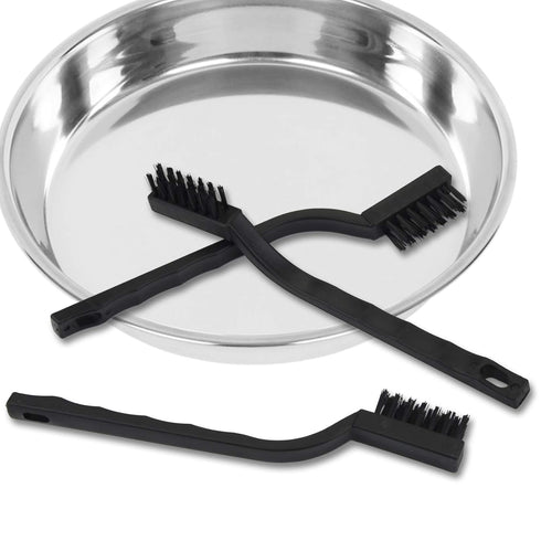 15 Pcs Mini Nylon Wire Brush Set for Cleaning Welding Slag Rust, Wire Bristle Scratch Brush Set, Curved Handle Brushes...