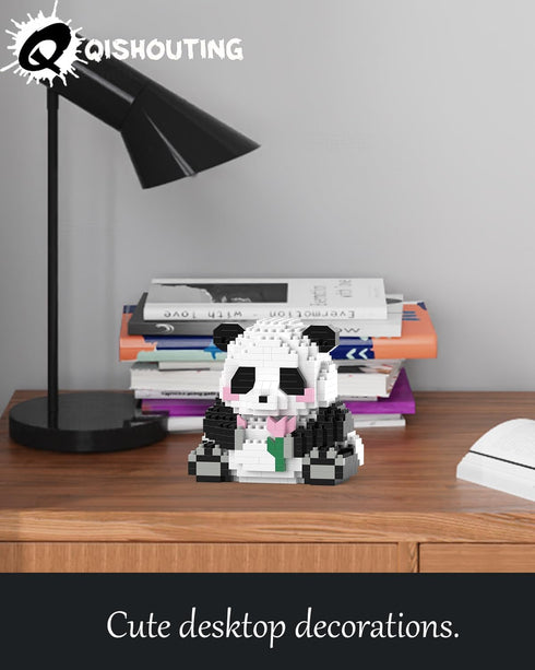 Mini Micro Blocks Panda- 487pcs, Mini Panda Building Toy-Handing Flowers, Panda Building Set for Adults, Micro Blocks Set for 12+ Boys & Girls, Bi...