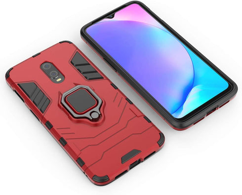 Compatible with OnePlus 7, OnePlus 6T Case, Metal Ring Grip Kickstand Shockproof Hard Bumper (Works with Magnetic Car Mount) Dual Layer Rugged Cov...