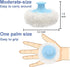 2 Large Fluffy Powder Puff, Body Cosmetic Powder Puff, Soft Face Body Powder Puff for Baby& Kid& Adult (3.2 Inch with Hand Holder, Blue)...