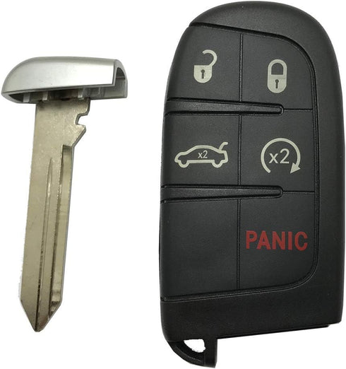 J-ACCES Key Fob Case Shell Fit for Jeep Grand Cherokee Dodge Challenger Charger Dart Durango Journey Chrysler 300...