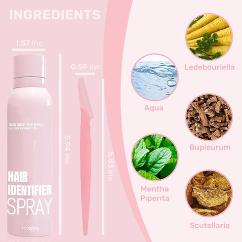Dermaplaning Tool for Face - Hair Identifier Spray for Face Dermaplaning - 2024 New Hair Identifier Spray for Face Shaving - Moisturizing and Skin...