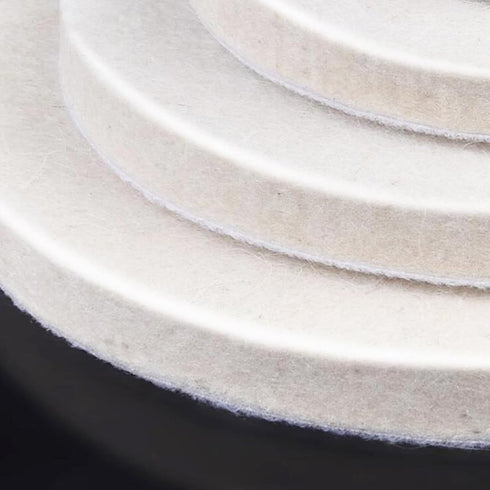 6" Wool Polishing Pads, 5pcs Wool Felt Polishing Pad Buffing Wheels Flocking Hook & Loop Back for Random Orbital Sander...