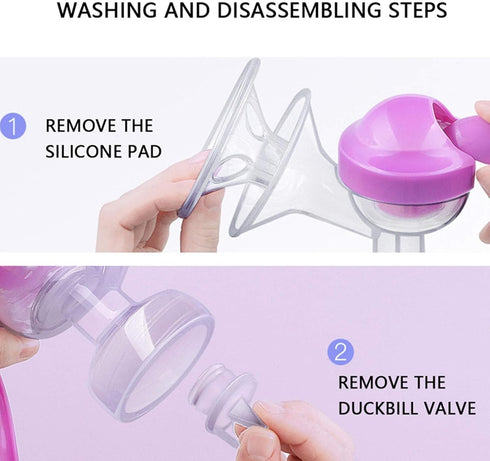 JADE KIT Manual Breast Pump - Adjustable Suction Silicone Hand Pump Breastfeeding, Small Portable Manual Breast Milk Catcher Baby Feeding Pumps & ...