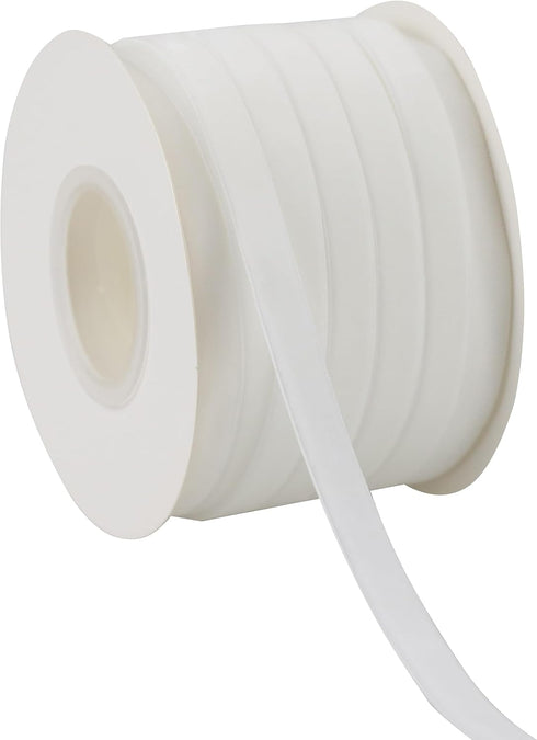 White Velvet Ribbon 3/8 Inch Single Face Thin Velvet Ribbon for Gift Wrapping, White Ribbon Wedding, Ribbon for Hair Bows, Choker, Cafts, Bouquet ...