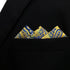 S&W SHLAX&WING Mens Ties Silk Neckties Yellow Mustard Paisley Matching Pocket Square...