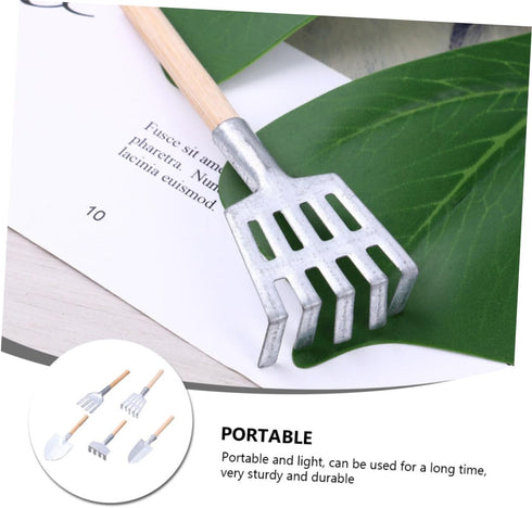 SUPVOX 10 Pcs Mini Garden Tools Kids Gardening Tool Beach Toy Succulent Soil Tool Terrarium Tool Supplies Gardening Bonsai Shovels Flower Kit Hand...