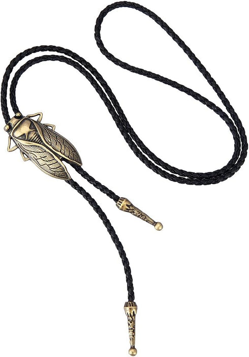 COOLLA Bolo tie- Handmade Western Cowboy Black Vintage Cicada Pendant for Women,Men...