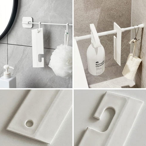 White Silicone Squeegee with Hanging Hole, Water Blade for Cleaning Kitchen Countertops Sink, Bathroom Shower Mirrors Glass, Car Windows Wiper Scr...