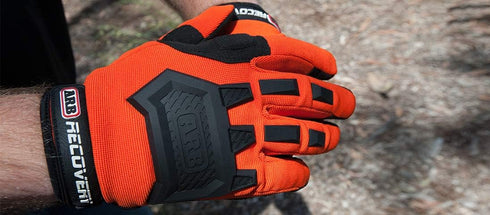 ARB Premium Recovery Winch Offroad Work Gloves Unisex, Cut and Impact Resistant, Hi-Vis Orange, All Purpose, Touch Screen Compatible, Adjustable W...