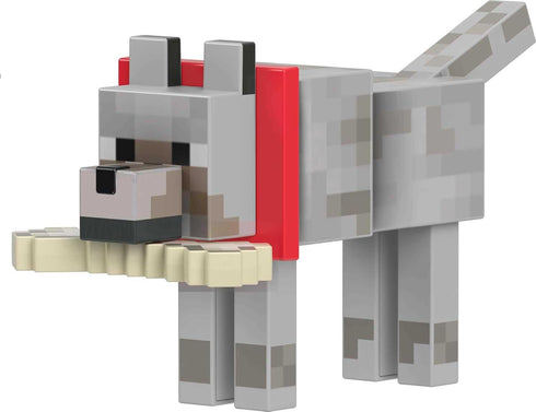 Mattel Minecraft Diamond Level Wolf Action Figure & Die-Cast Accessories, Collectible Toy Inspired by Video Game, 5.5 inch...