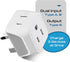 Ceptics UK Travel Plug Adapter, 2 in 1 Type G Adapter, US to UK Adapter, Ireland, Dubai Travel Adapter with Dual USA Inputs, CE, RoHS - HK Outlet ...