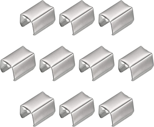 uxcell Fold Over Crimp Caps, 100Pcs 15 x 9mm Ribbon End Clasp Tips Clamp Cord Ends for Jewelry DIY Craft Making, White Nickel...