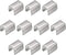 uxcell Fold Over Crimp Caps, 100Pcs 15 x 9mm Ribbon End Clasp Tips Clamp Cord Ends for Jewelry DIY Craft Making, White Nickel...