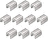 uxcell Fold Over Crimp Caps, 100Pcs 15 x 9mm Ribbon End Clasp Tips Clamp Cord Ends for Jewelry DIY Craft Making, White Nickel...