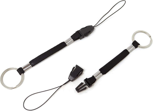 Honbay 10PCS Black Nylon Straps Lanyards with Detachable Buckle for Flashlight, Cell Phone, USB Flash Drive, MP3, MP4, and Other Small Electronic ...