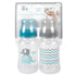 2 Piece Wide Bottle Elephant Zigzag, Grey/Yellow...