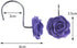 12 PCS Home Fashion Decorative Anti Rust Shower Curtain Hooks Rose Design Shower Curtain Rings Hooks (Purple)...