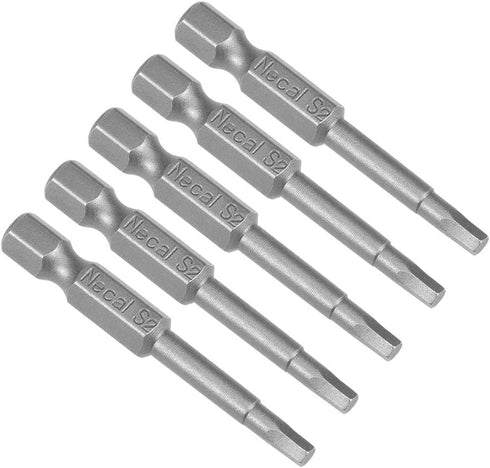 uxcell 5 Pcs H3 Magnetic Hex Head Screwdriver Bits, 1/4 Inch Hex Shank 2-inch Length S2 Power Tools...