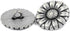 Bezelry 12 Pieces Morning Flower Metal Shank Buttons. 20mm (3/4 inch) (Antique Silver)...