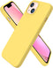 ORNARTO Compatible with iPhone 13 Case 6.1, Slim Liquid Silicone 3 Layers Full Covered Soft Gel Rubber Case Cover 6.1 inch-Lemon Yellow...