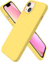 ORNARTO Compatible with iPhone 13 Case 6.1, Slim Liquid Silicone 3 Layers Full Covered Soft Gel Rubber Case Cover 6.1 inch-Lemon Yellow...