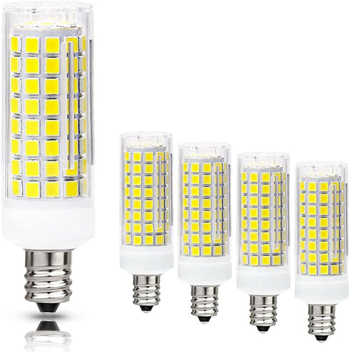 10W E12 LED Corn Light Bulb(4 Pack)E12 Dimmable 100 Watt Equivalent Bulb 1000LM 6000K Chandelier Bulbs Decorative Candle E12 Base for Home Lightin...