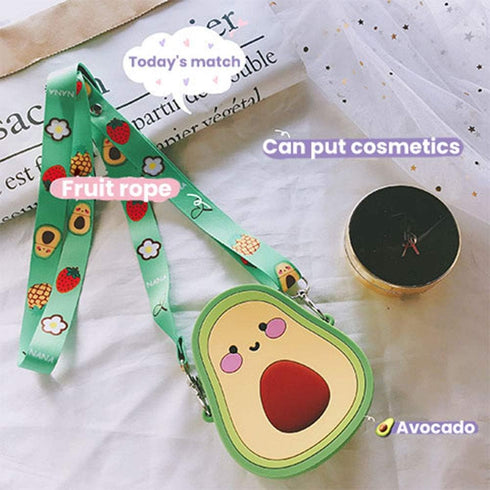 SGVAHY 3D Cartoon Strawberry Silicone Coin Wallets Cute Purse Headset Bag Makeup and Hair Accessories Bag Fun Toy Silicone Key Coin Gifts Children...